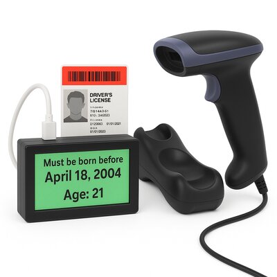 GenOpti ID scanner verifying driver license for restaurant age verification compliance